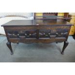 A William III geometric oak dresser