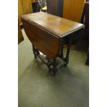 An oak barleytwist gateleg table