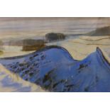 C.C. Turner, snowy winter landscape, pastel, 43 x 62cms, framed