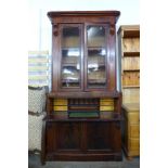 A Victorian mahogany secretaire bookcase