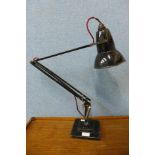 A Herbert Terry & Sons Ltd. black metal anglepoise desk lamp