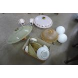 Assorted 1960's lighting