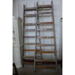 A pair of pine decorators trestles