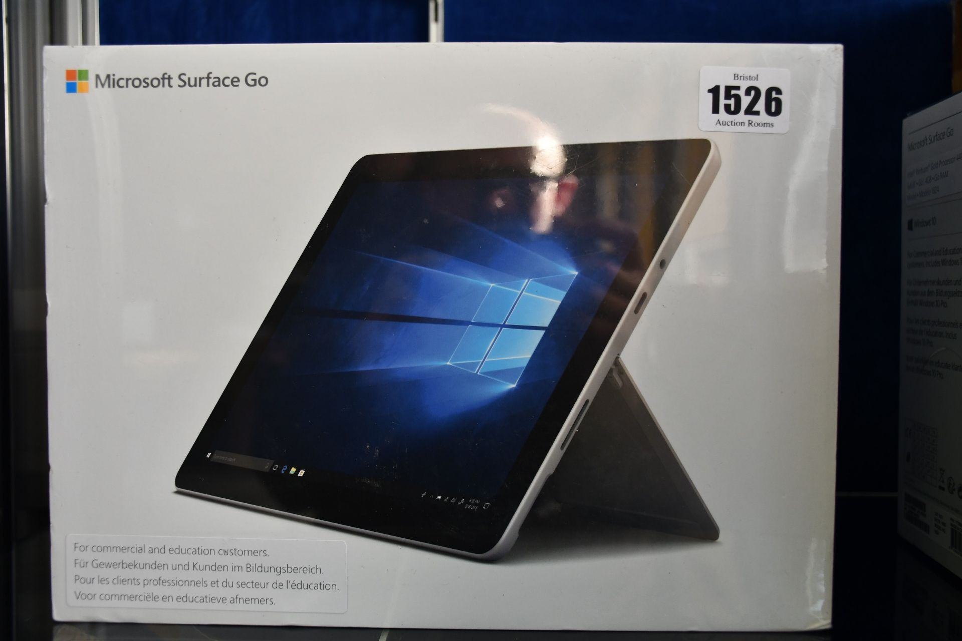 One boxed as new Microsoft Surface Go, 4GB RAM, 64GB (Model 1824).