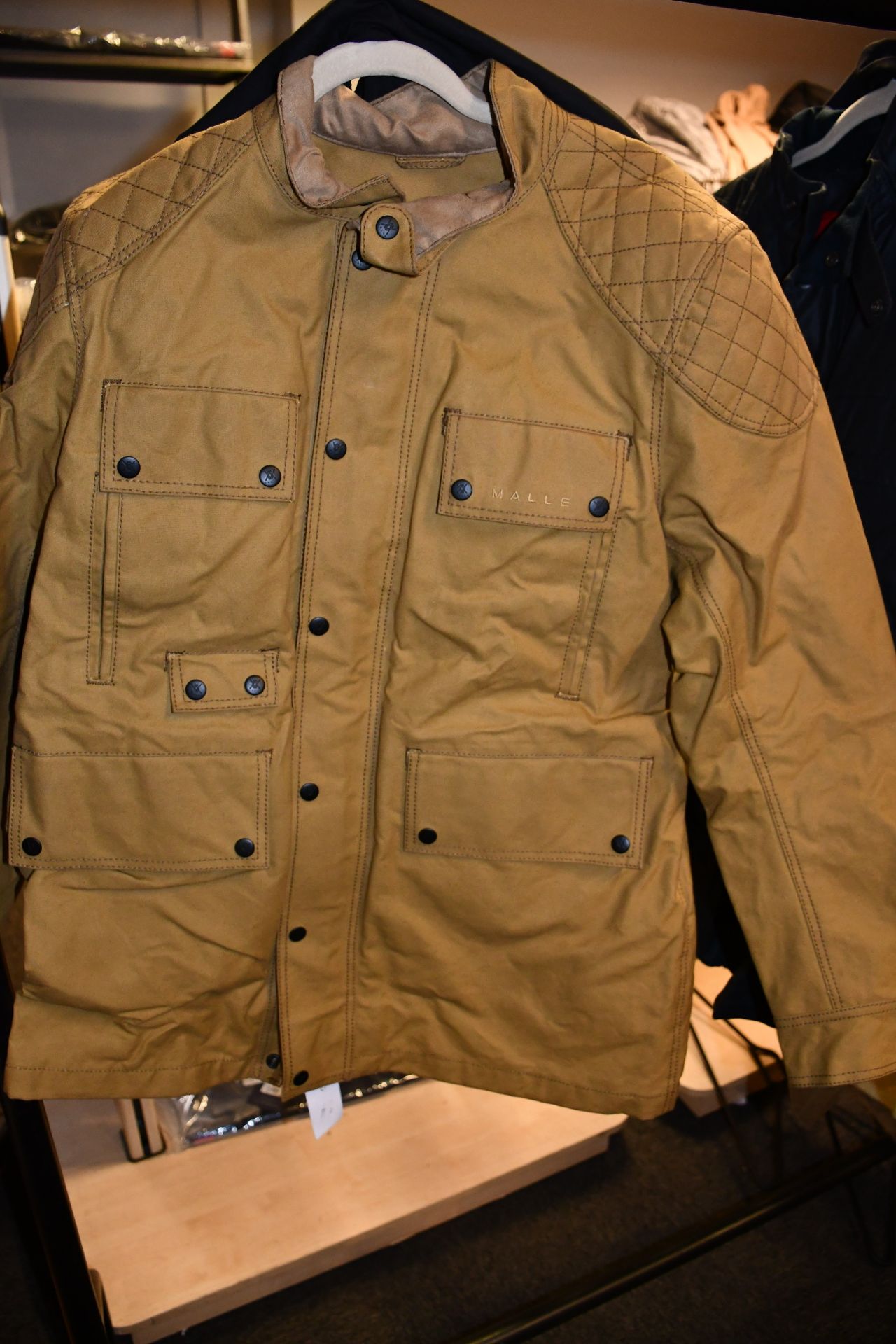 A men's as new Malle London Expedition jacket in sand (XL - RRP £549).