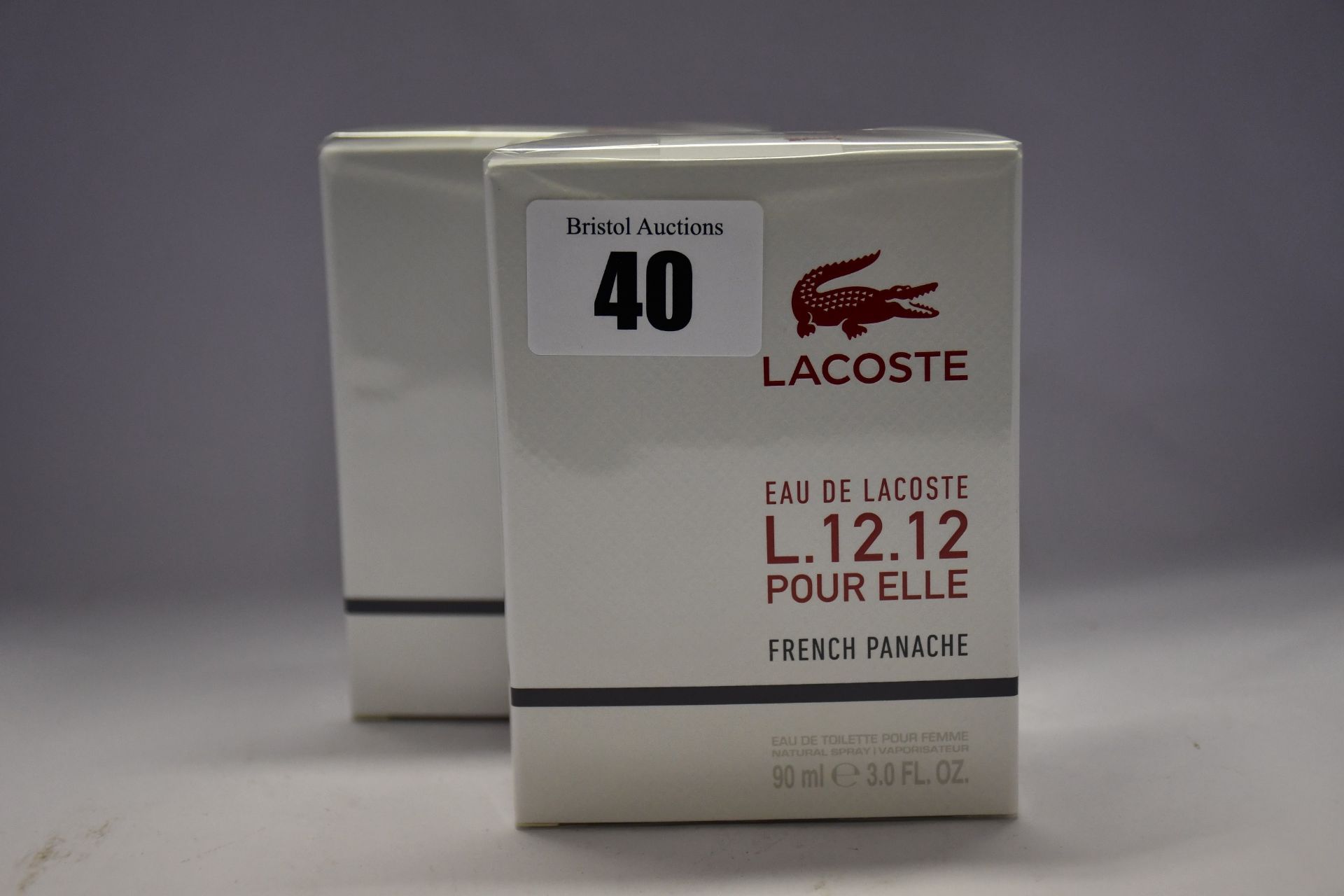 Four lady's boxed as new Eau de Lacoste L.12.12 Pour Elle French Panache eau de toilette (90ml).