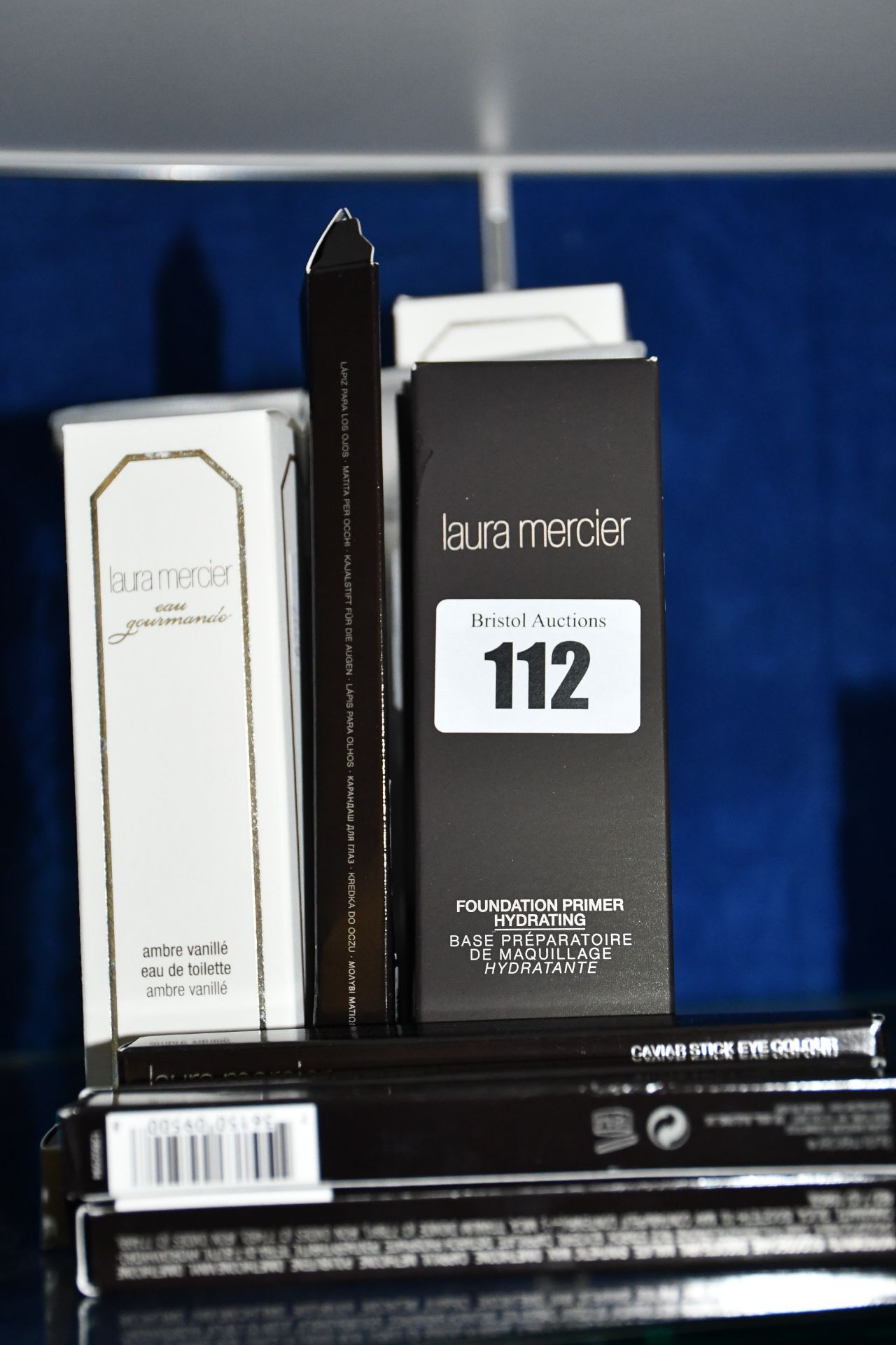 A quantity of Laura Mercier cosmetics to include foundation, crème body wash and long lash