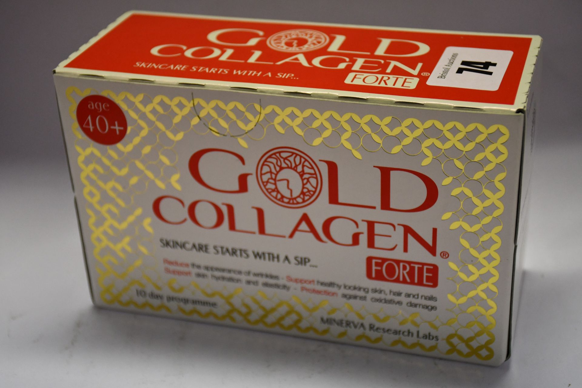 Three as new Gold collagen forte skincare starts with a sip.