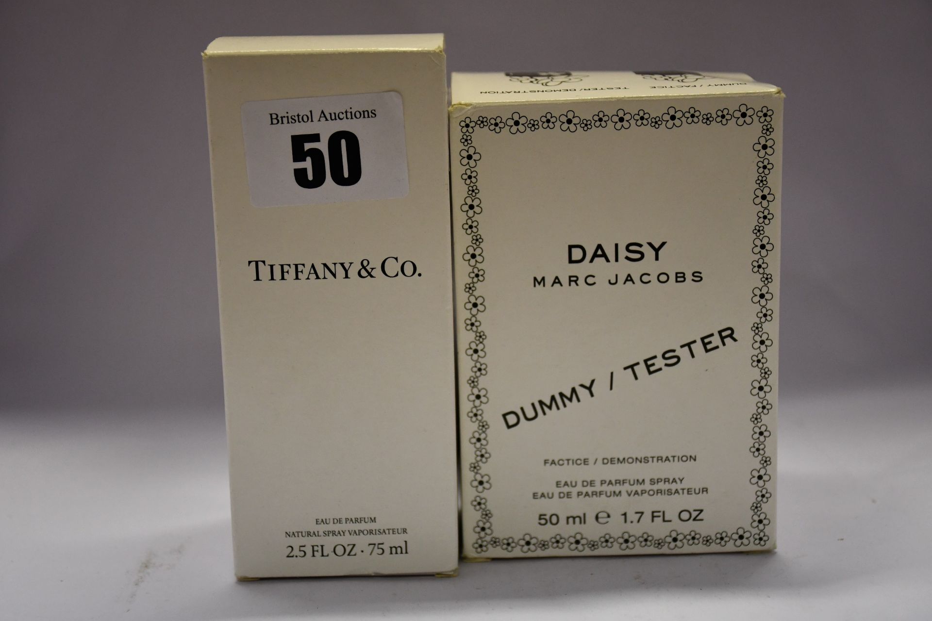 Three Tiffany & Co eau de parfum (75ml testers) and three Marc Jacobs Daisy eau de parfum (50ml