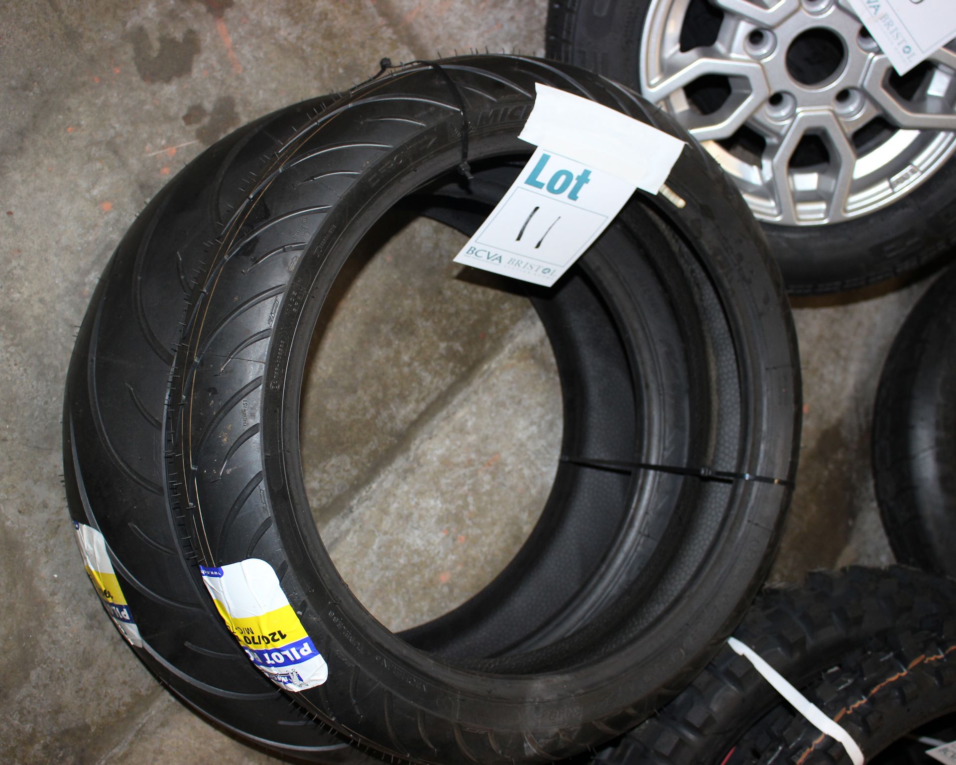 Two as new Michelin Pilot Road No.2 motorcycle tyres, sizes 120//70-ZR17 and 190/55ZR17.