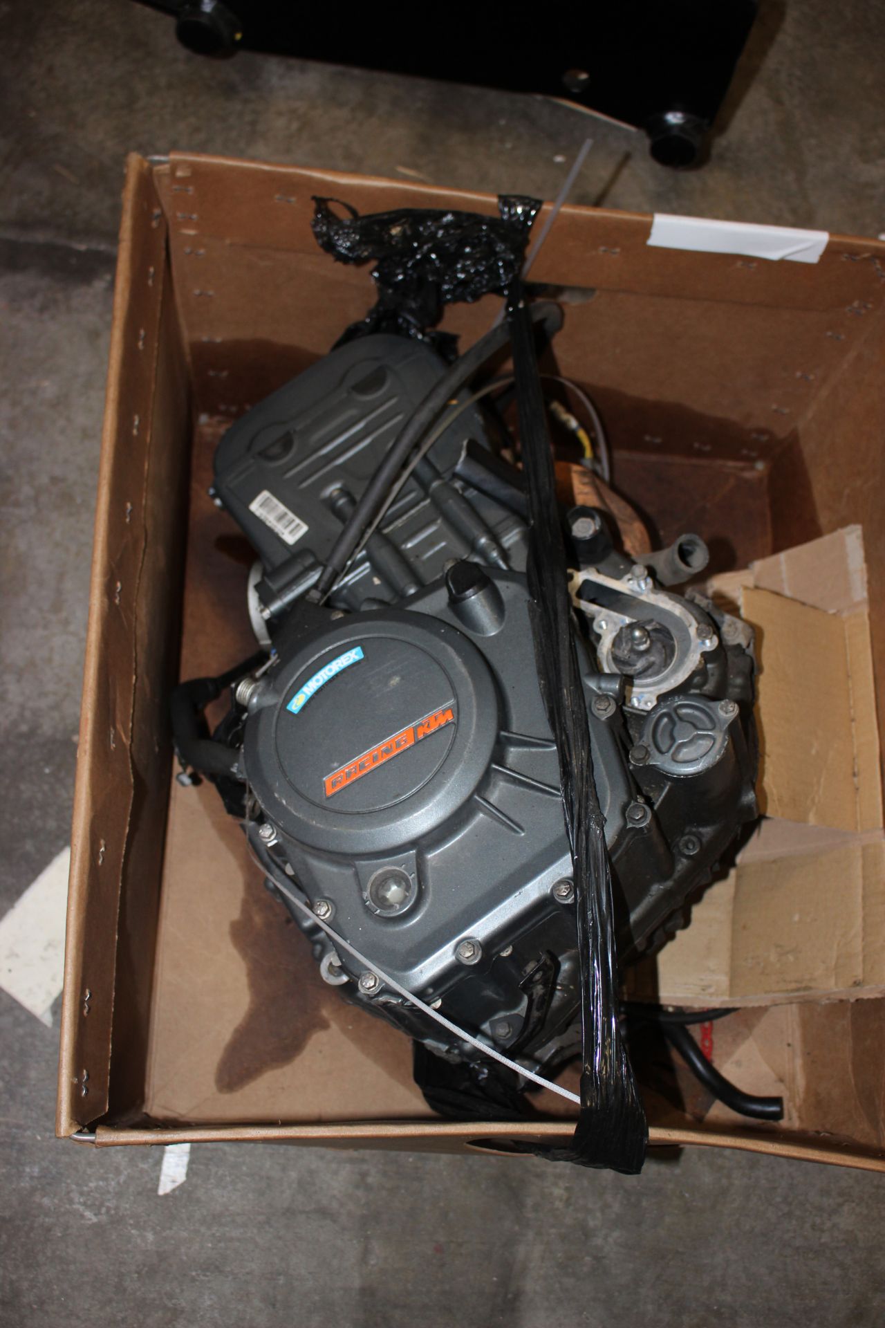 A KTM engine block (Sold as parts).