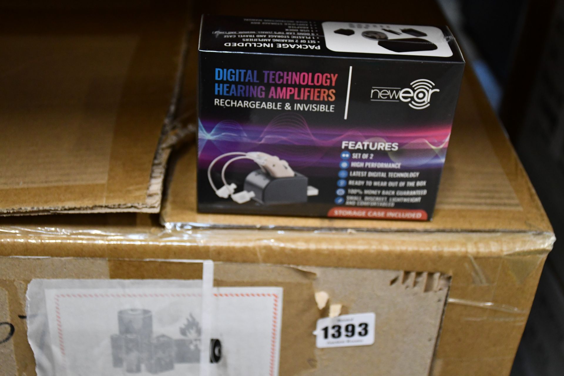 One hundred and twenty boxed as new Newear digital technology hearing amplifiers (NE 339).