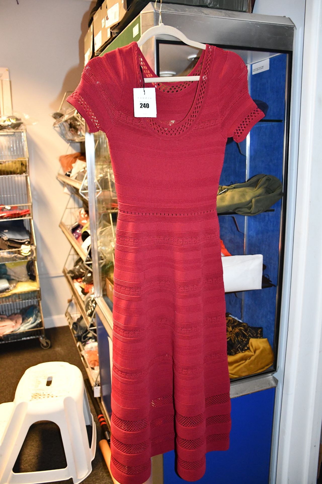 An as new Sandro Roselle dress in rouge (EU 36).