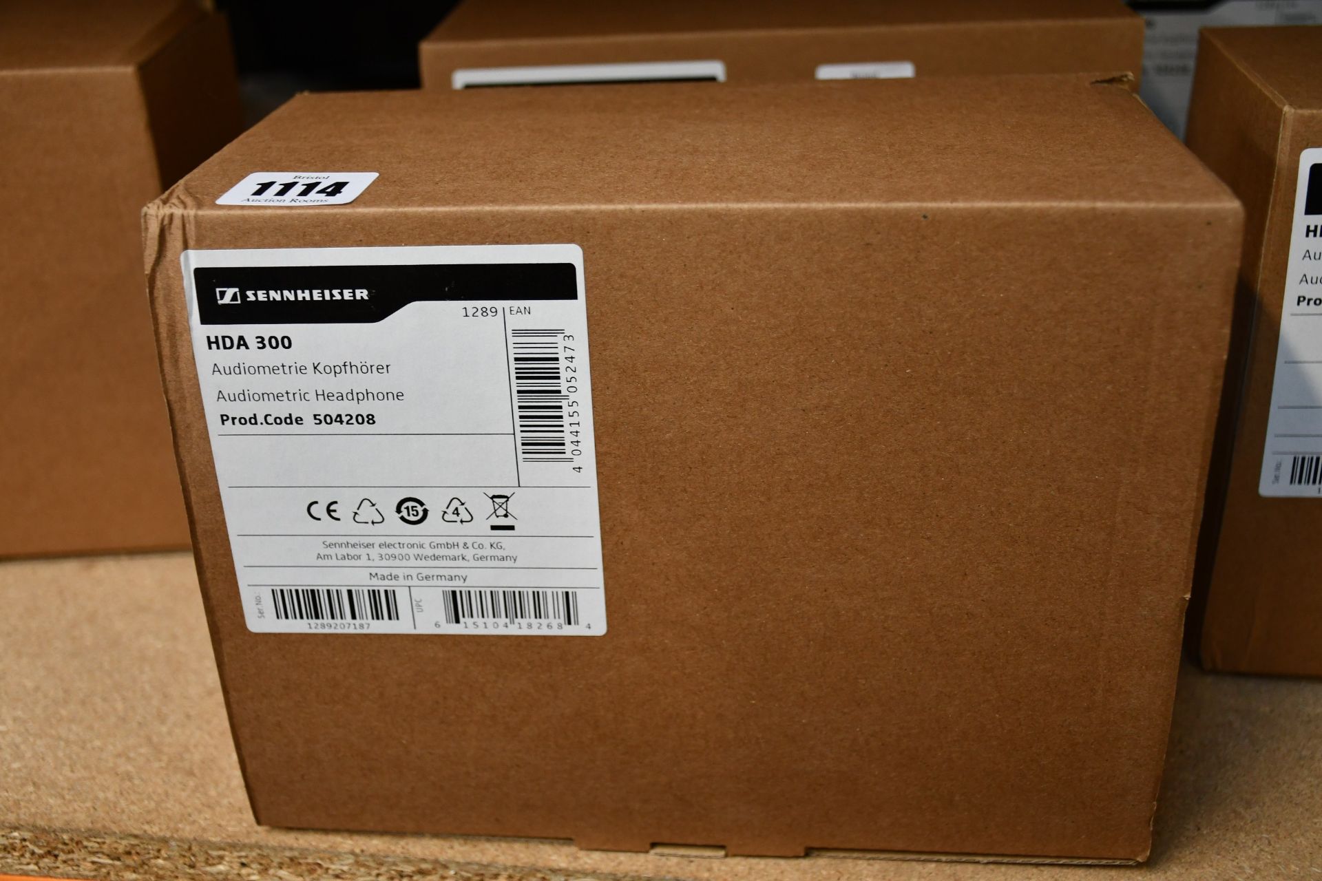 A boxed as new Sennheiser HDA 300 professional headphones for audiometry.