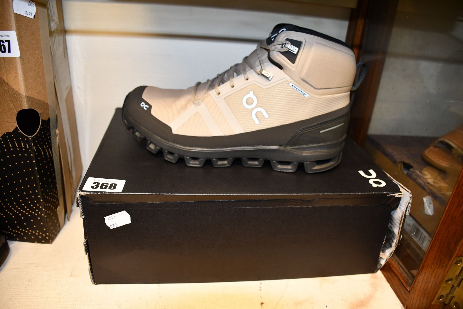 A pair of as new On Cloudrock Waterproof boots (UK 7.5 - RRP £180).