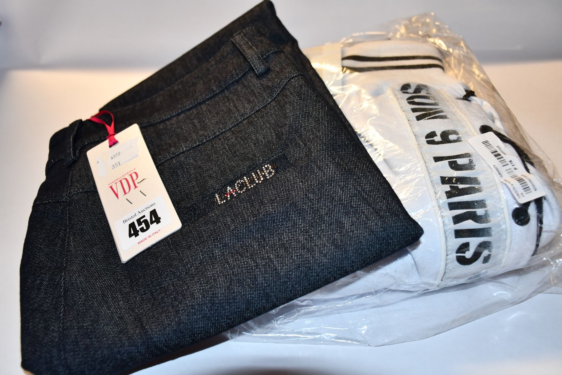 A pair of as new Maison 9 Paris Lateral I jogging pants (XS) and a pair of VDP Collection LA Club