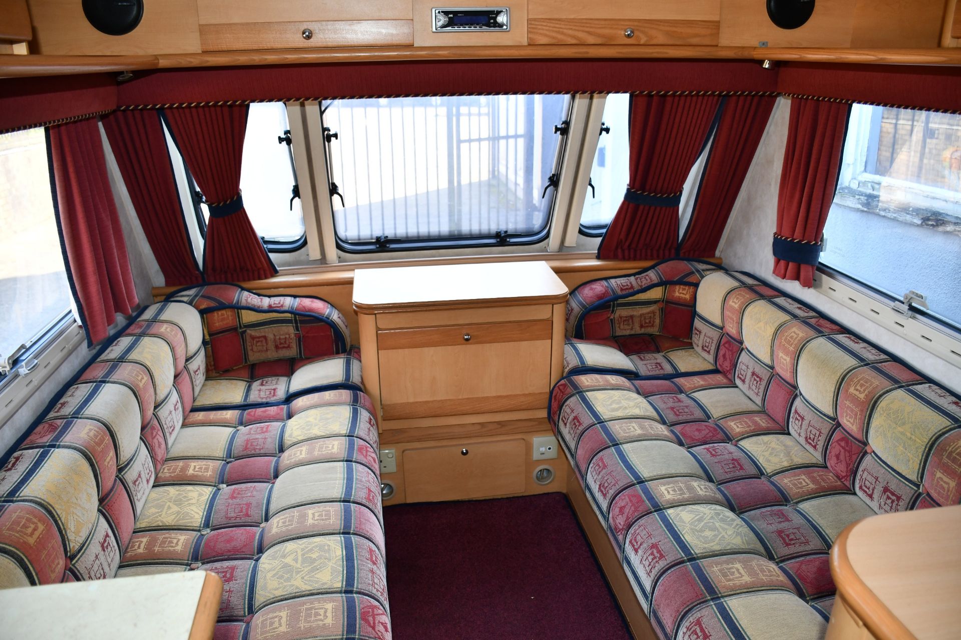 An Elddis GTX 2000 Typhoon three berth single axle caravan with end washroom, side dinette, - Image 8 of 14