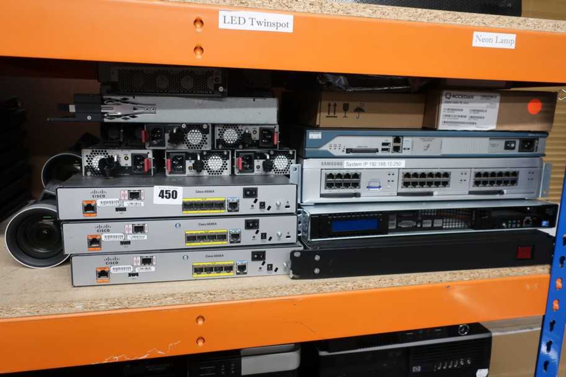 A quantity of assorted new and pre-owned networking and IT items to included Cisco, Samsung and