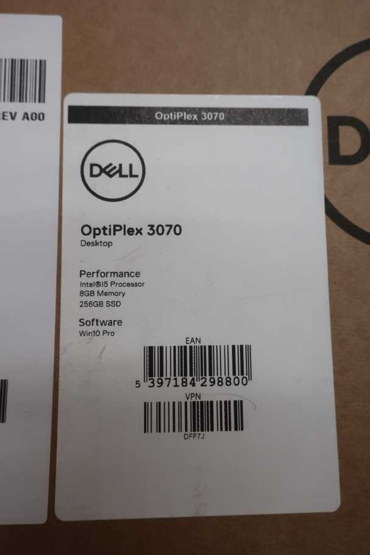 A boxed as new Dell OptiPlex 3070 Small Form Factor Desktop Computer with Intel Core i5, 8GB RAM,