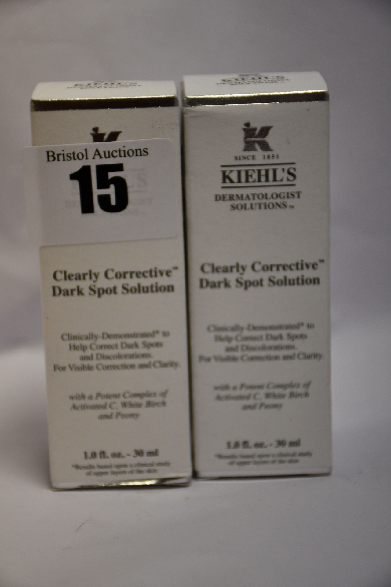 Ten boxed as new Kiehl's Clearly Corrective Dark Spot Solutions (30ml).