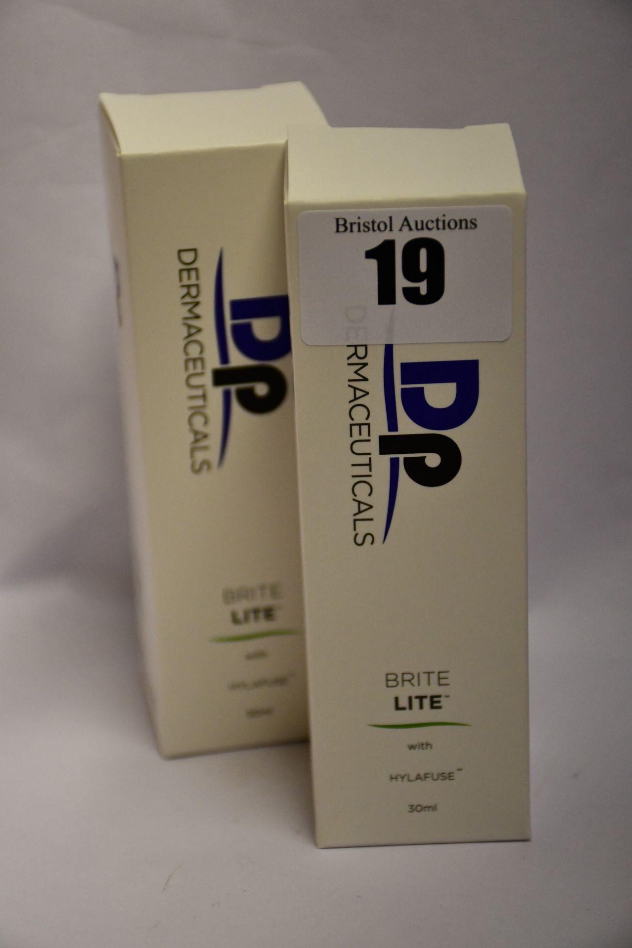 Five boxed as new DP Dermaceuticals Brite Lites with Hylafuse (30ml).