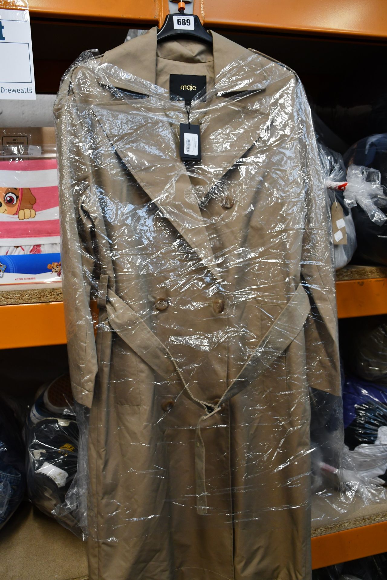 An as new Maje trench coat (T0 - RRP £399).