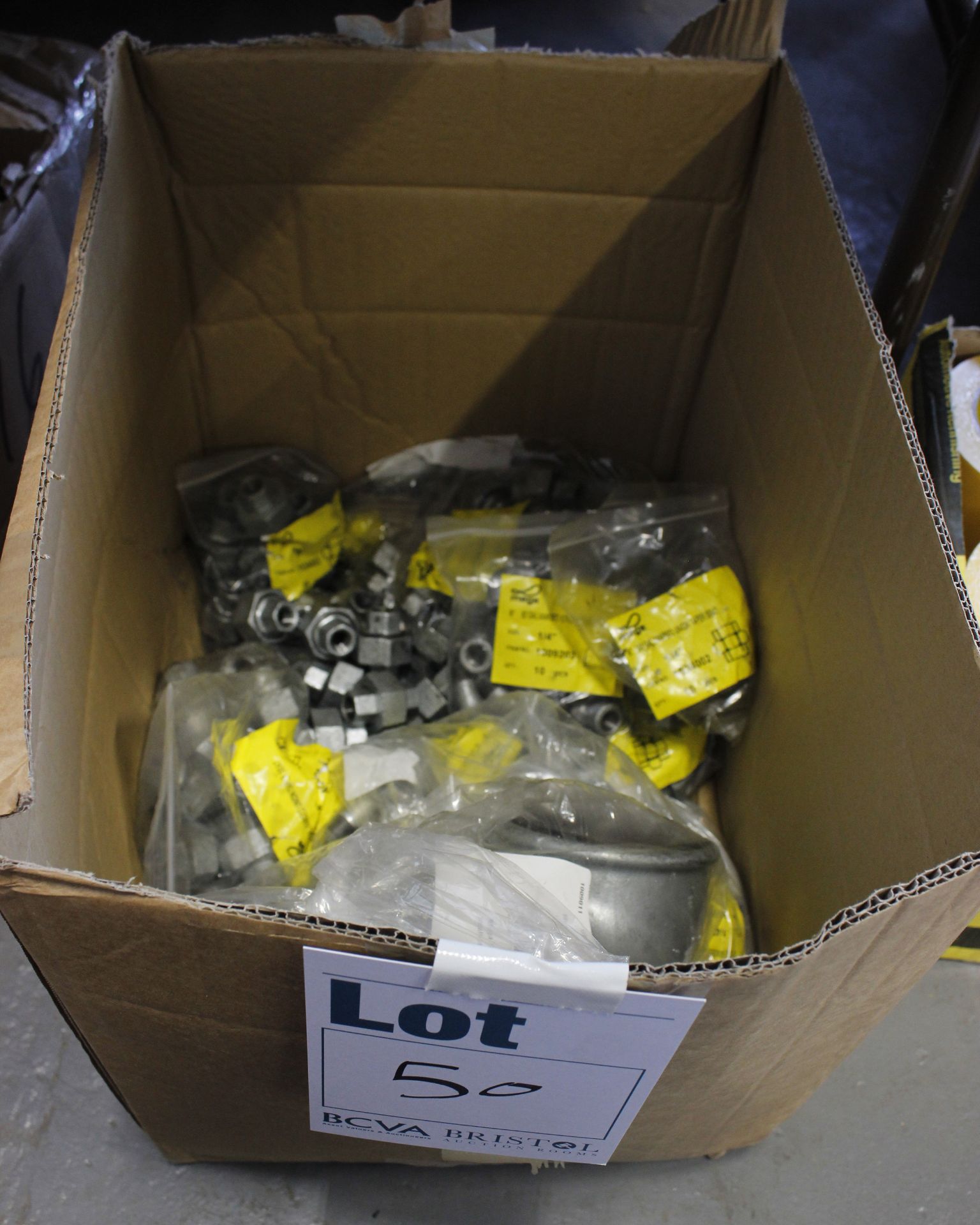 A box of Mega galvanized elbows tapper sets.