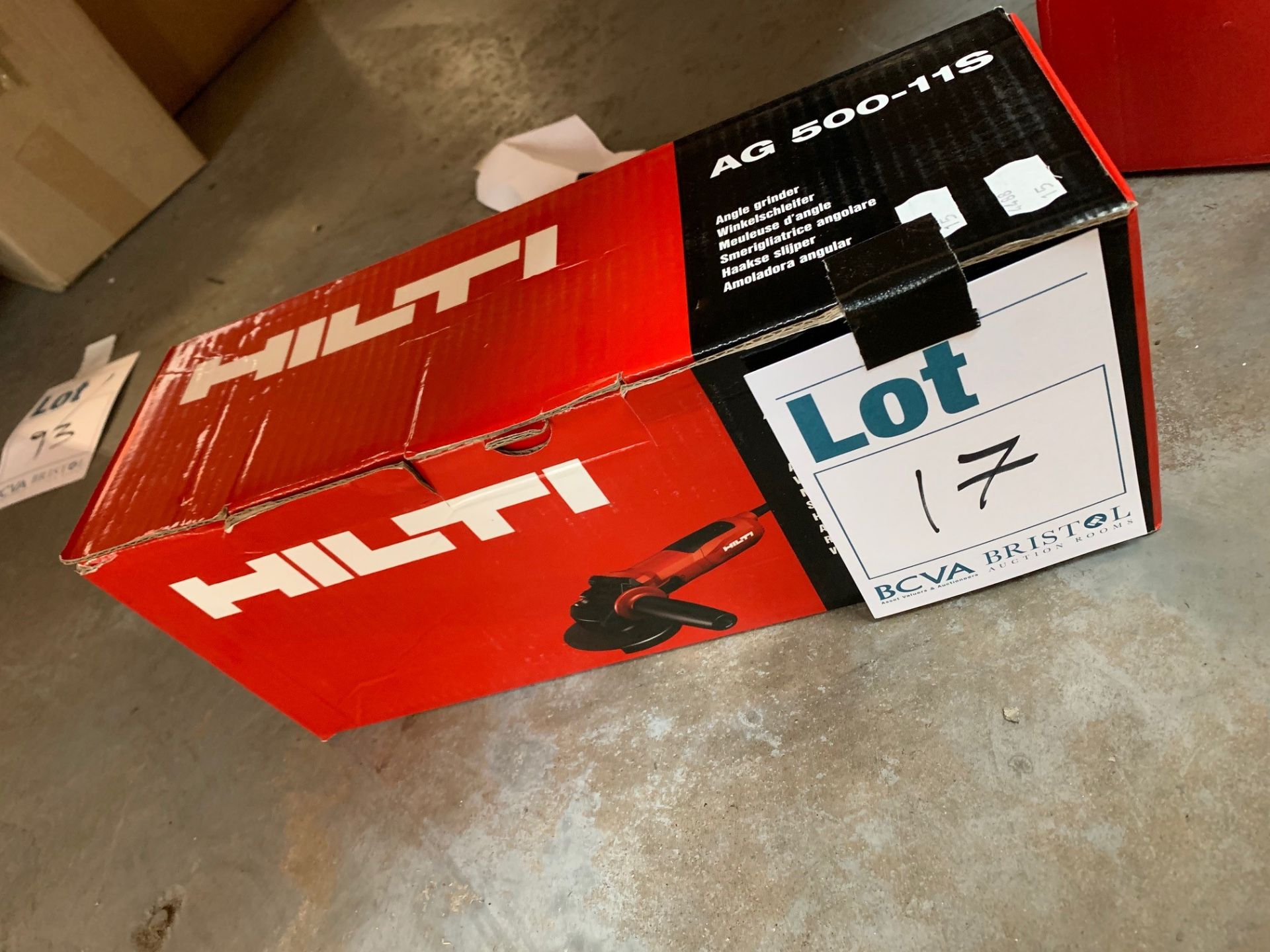 A Hilti angle grinder, Model no. AG500-12D.