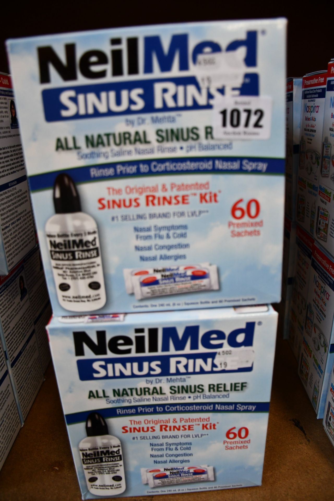 Eight boxed as new Neil Med Sinus Rinse kits.