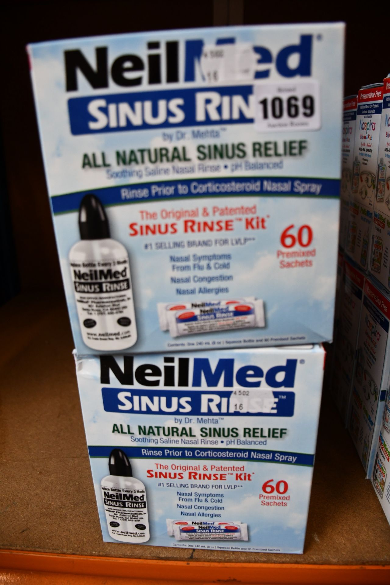 Eight boxed as new Neil Med Sinus Rinse kits.