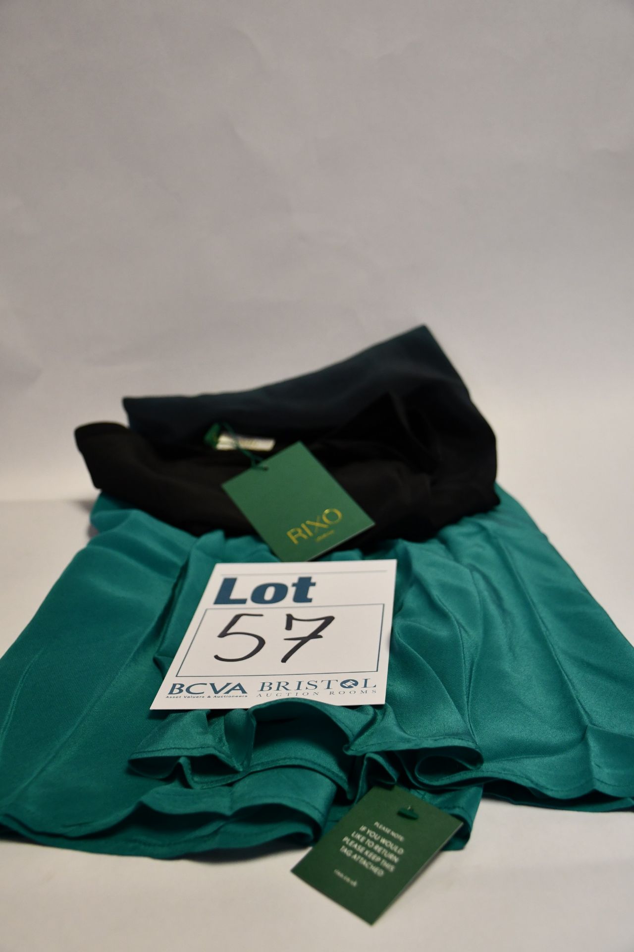 An as new Rixo Kelly skirt in dip dye blue teal (UK 16 - RRP £205).