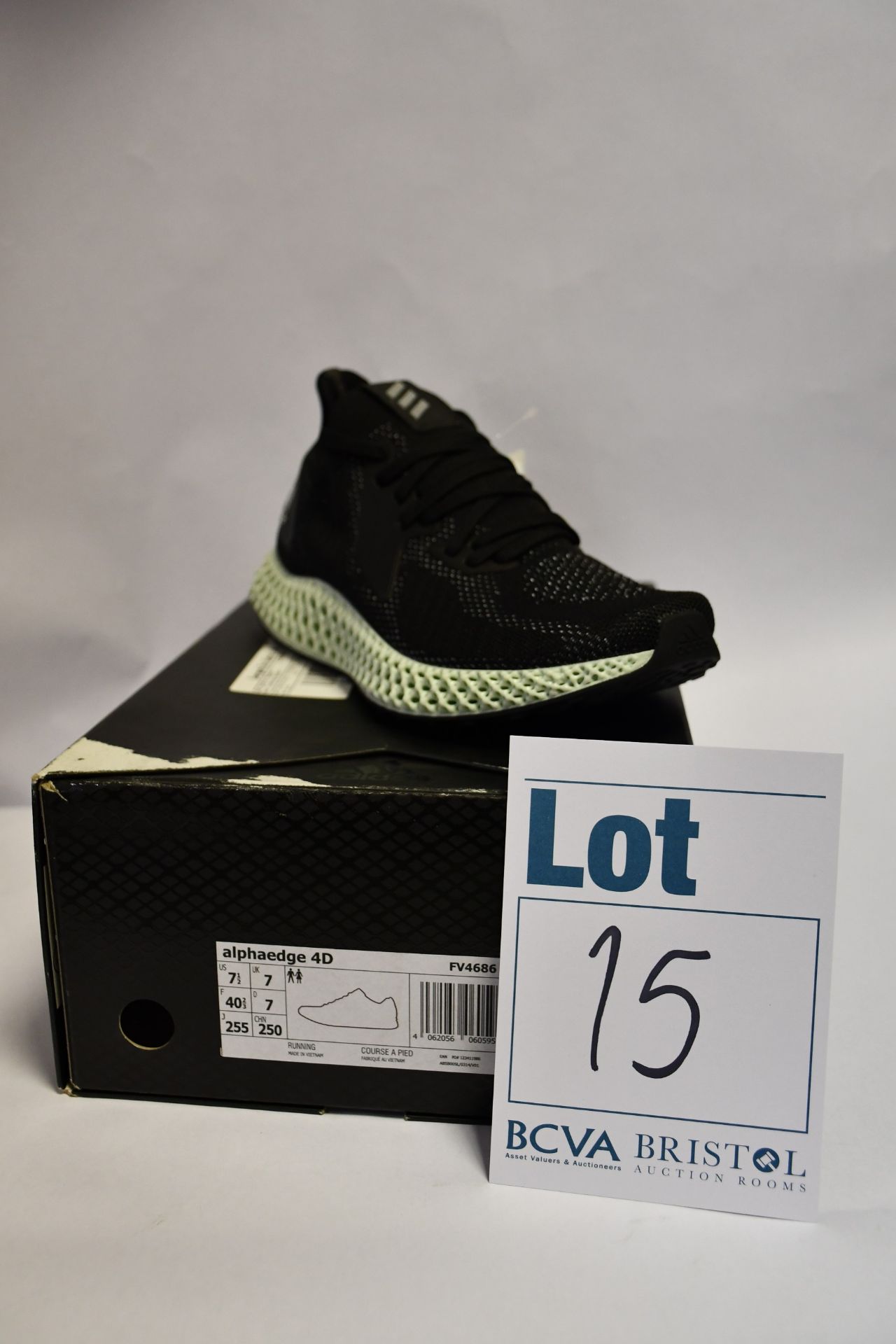 A pair of as new Adidas Alphaedge 4D running shoes (UK 7).