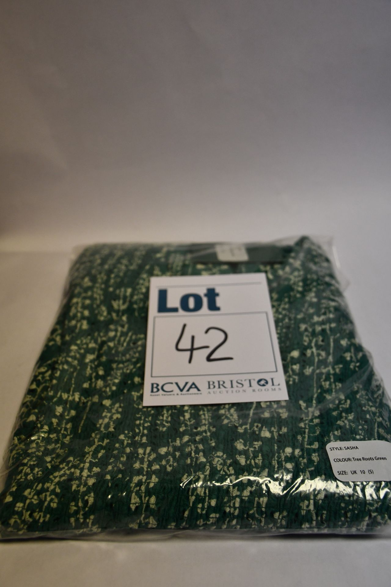 An as new Rixo Sasha long sleeve midi dress in tree roots green (UK 10 - RRP £255).