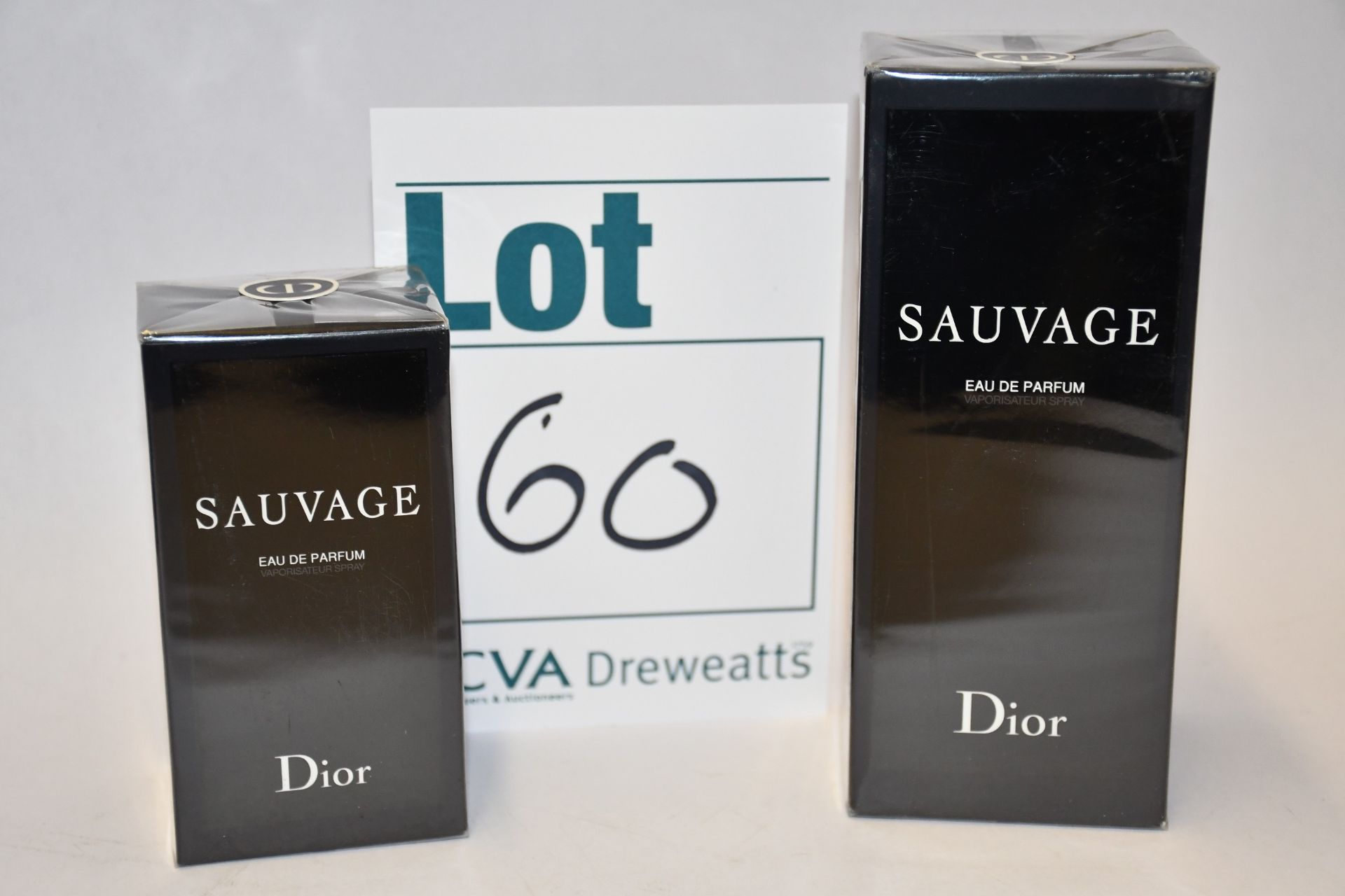 Two boxed as new Dior Sauvage eau de parfum (1 x 200ml, 1 x 60ml).