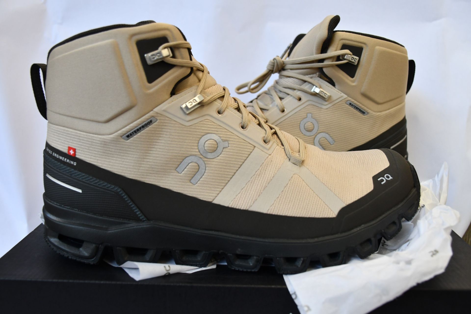 A pair of as new On Cloudrock Waterproof boots (UK 8 - RRP £180).