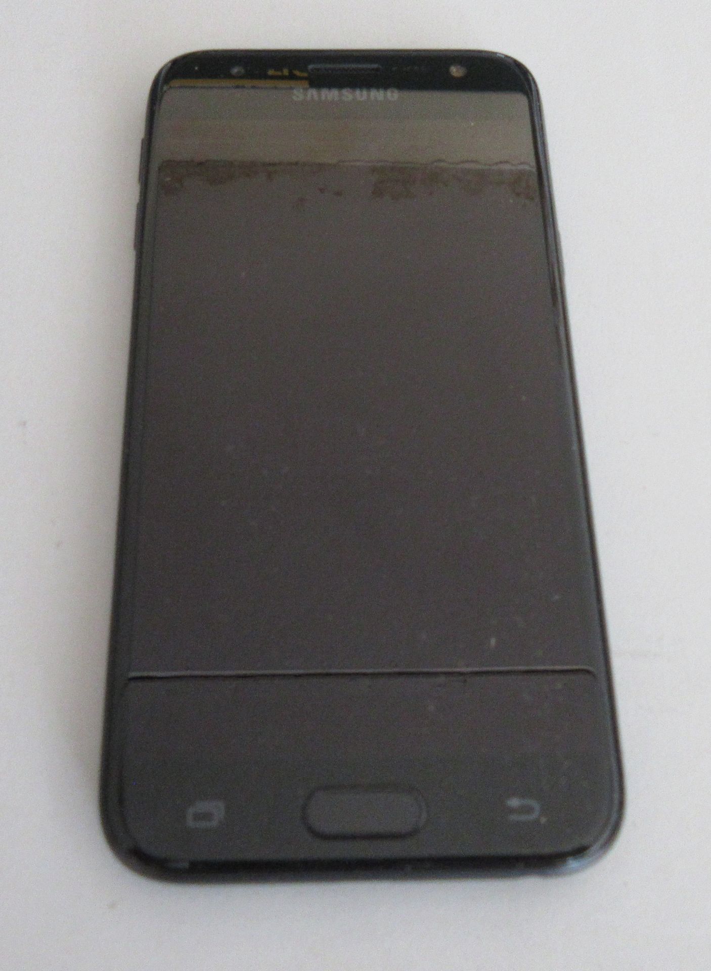 A used Samsung Galaxy J3 Android mobile phone. 16GB. IMEI 351823107767766. Activation clear. Scratch