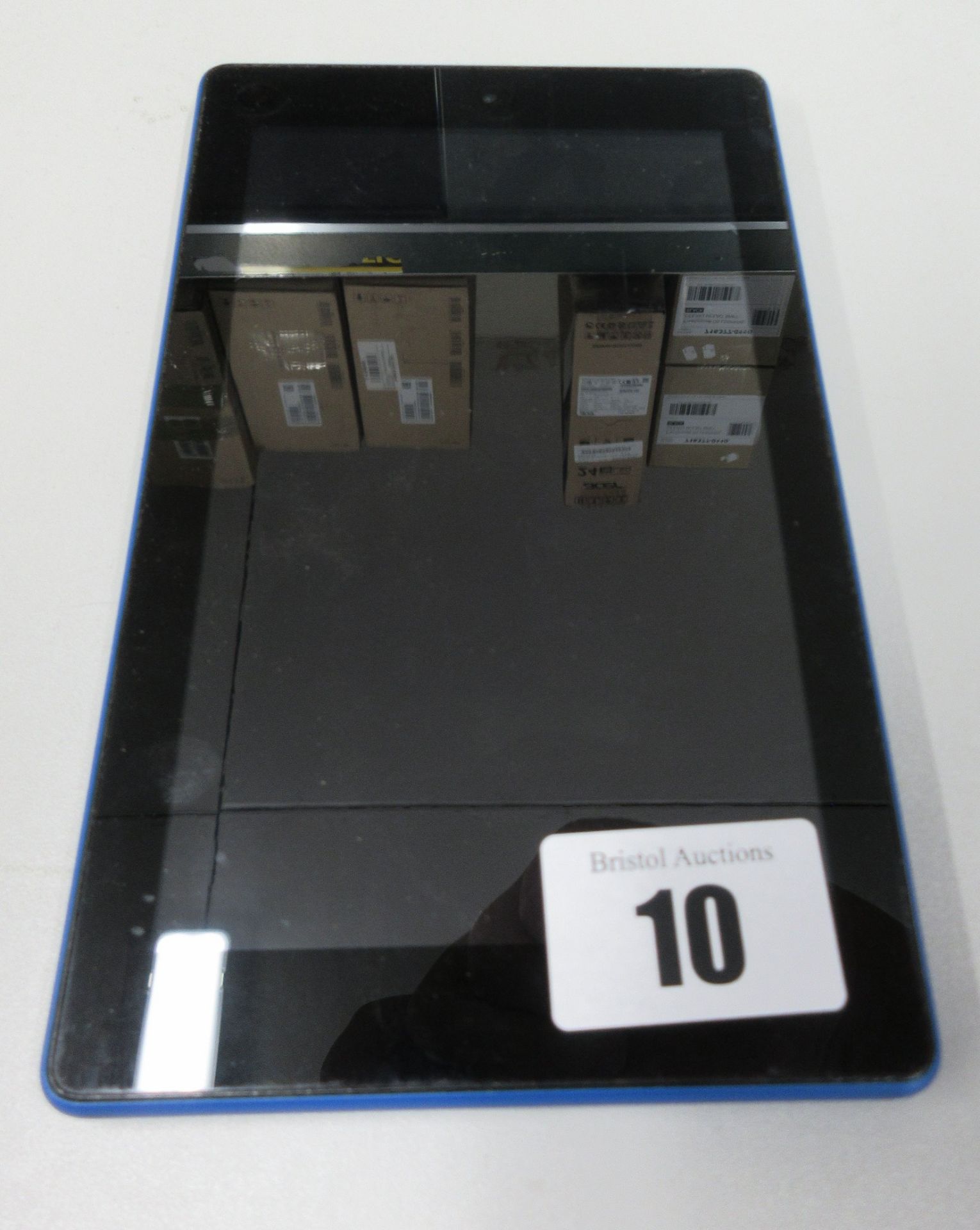 A pre-owned Amazon Fire 7 (7th generation) 16GB Tablet in Blue.