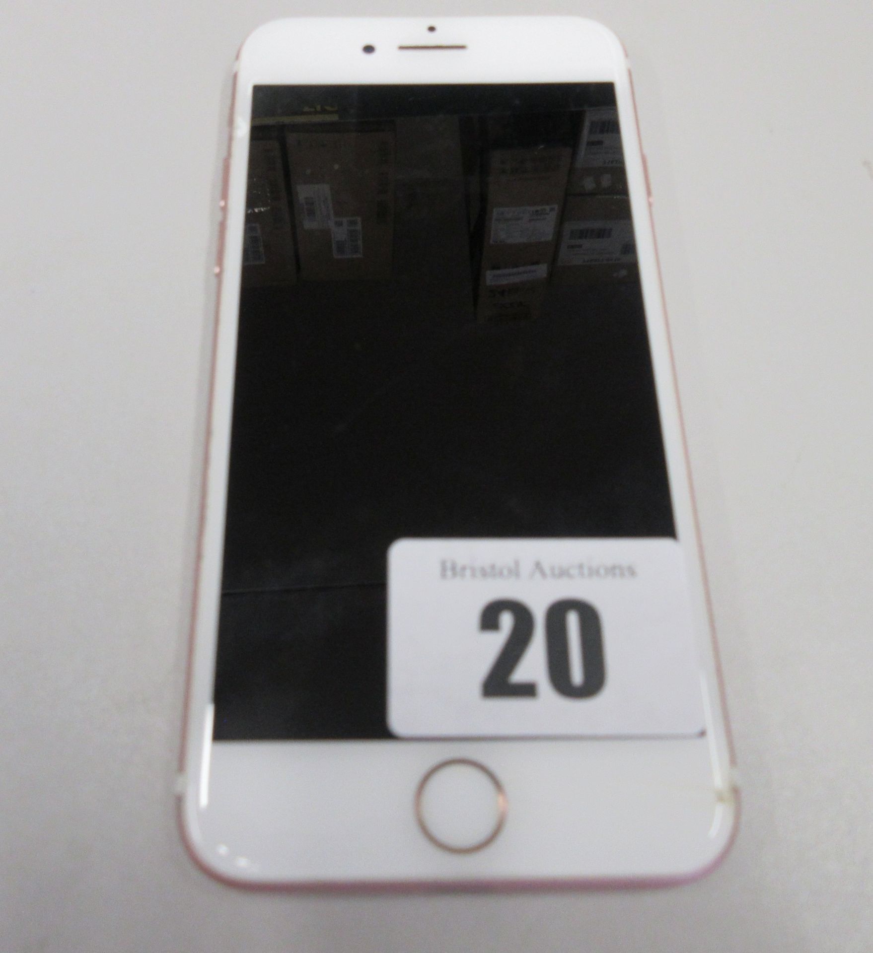 A pre-owned iPhone 7 (AT&T/T-Mobile/Global/A1778) 128GB in Rose Gold (IMEI: 353804080583568) (iCloud