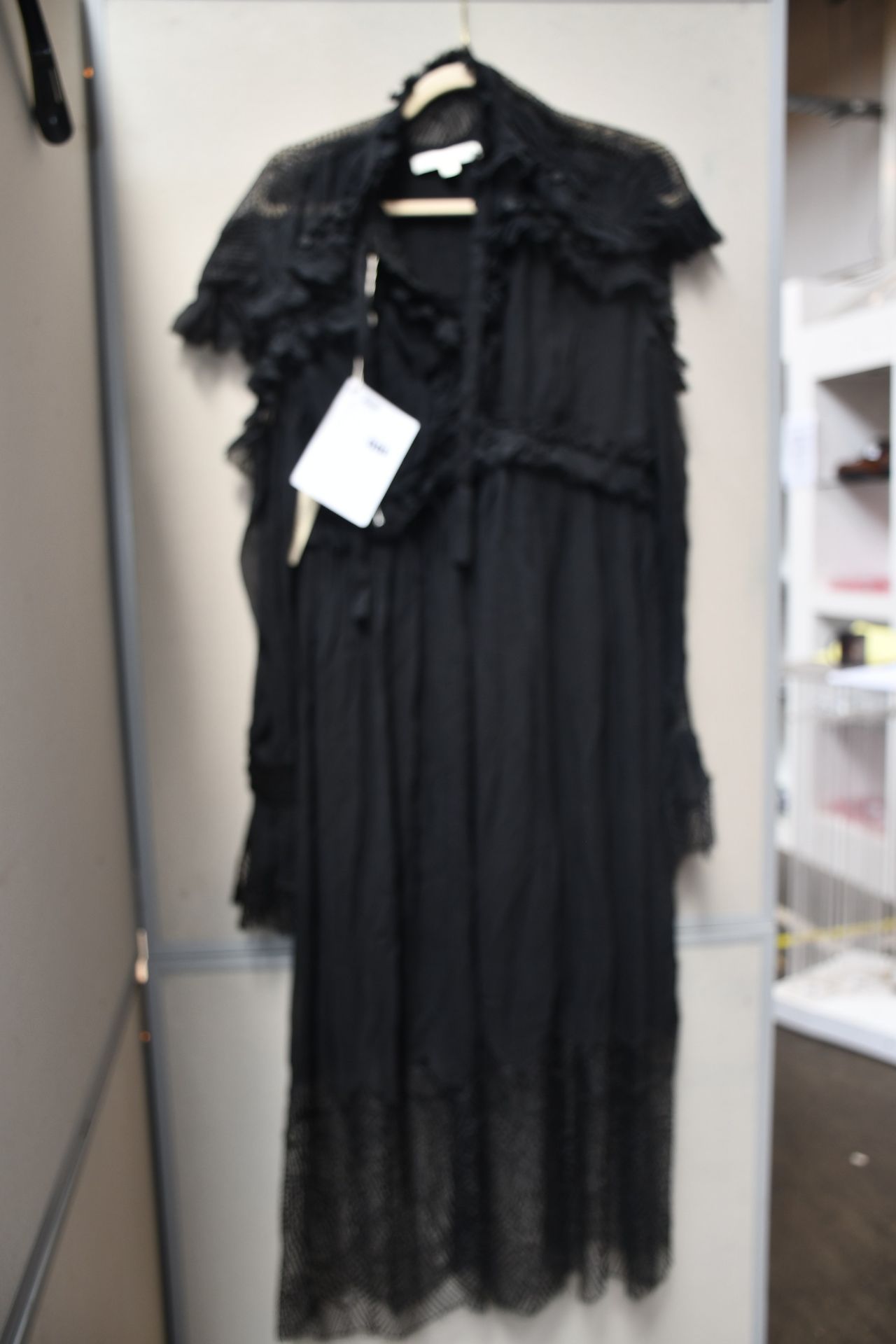 An as new Jonathan Simkhai frilled transparent dress (Size 4 - RRP £1865).