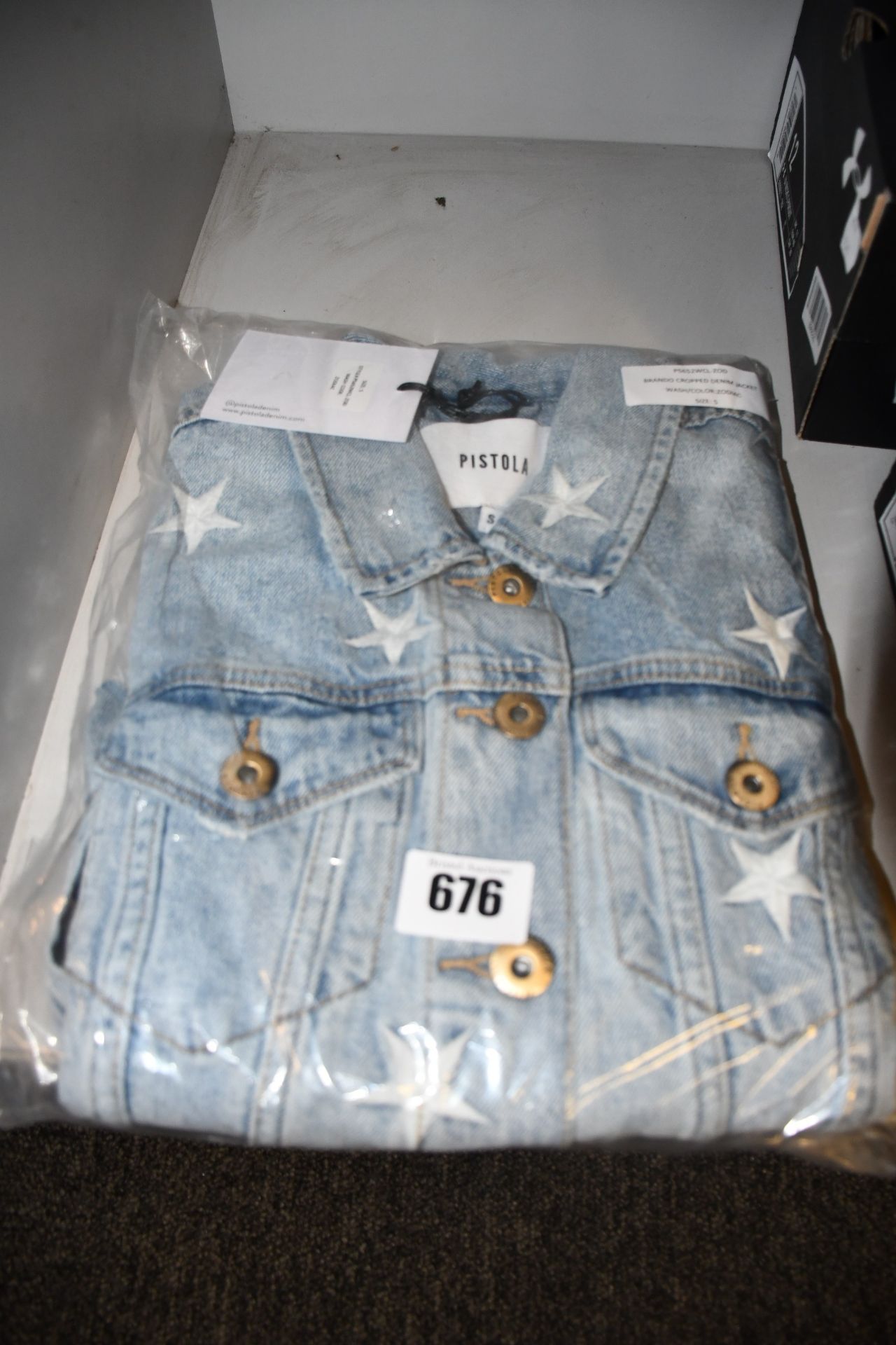 An as new Pistola Brando cropped denim jacket (S - RRP £163).