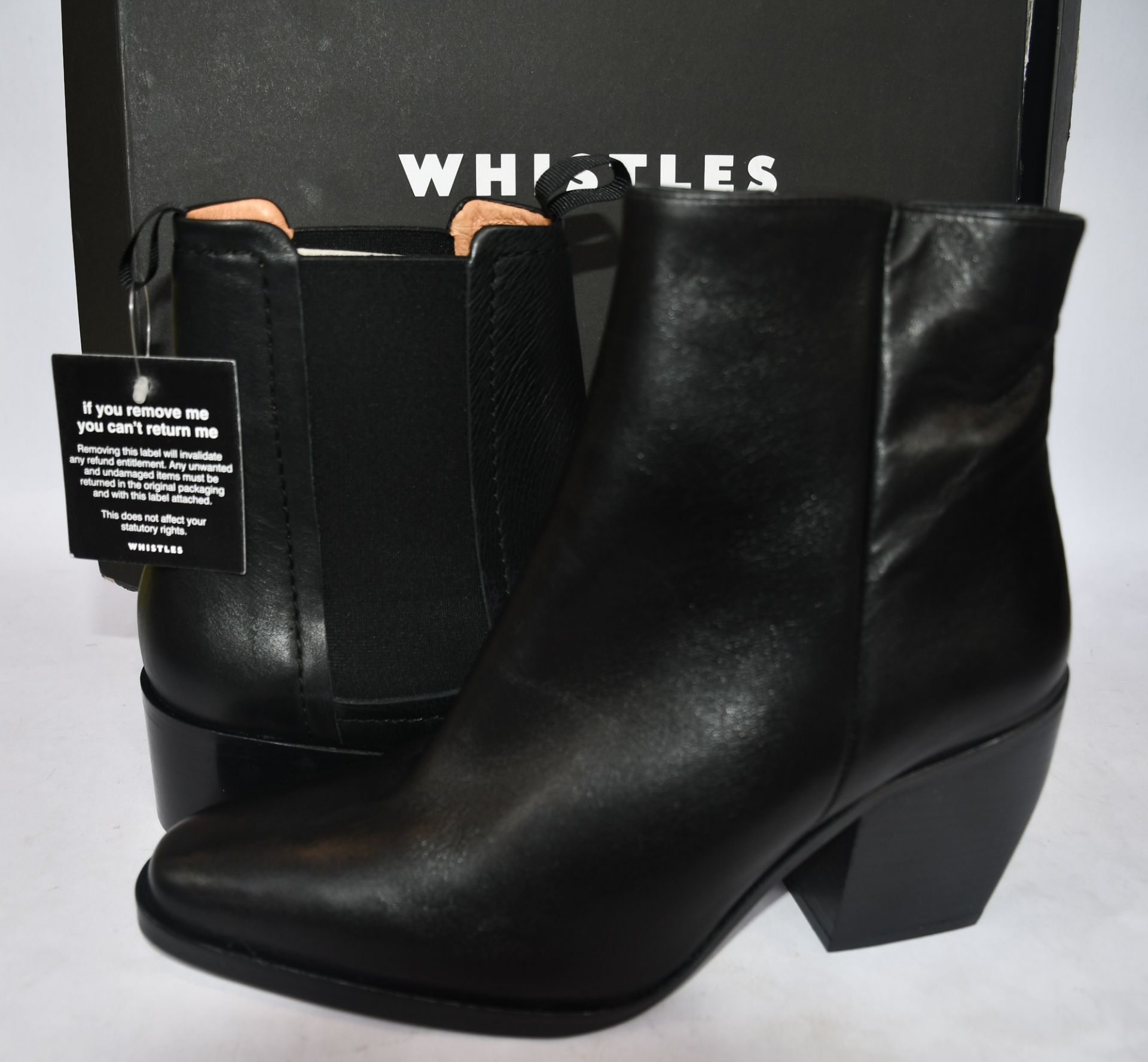 A pair of as new Whistles Fernbrook leather Chelsea boots (UK 5).