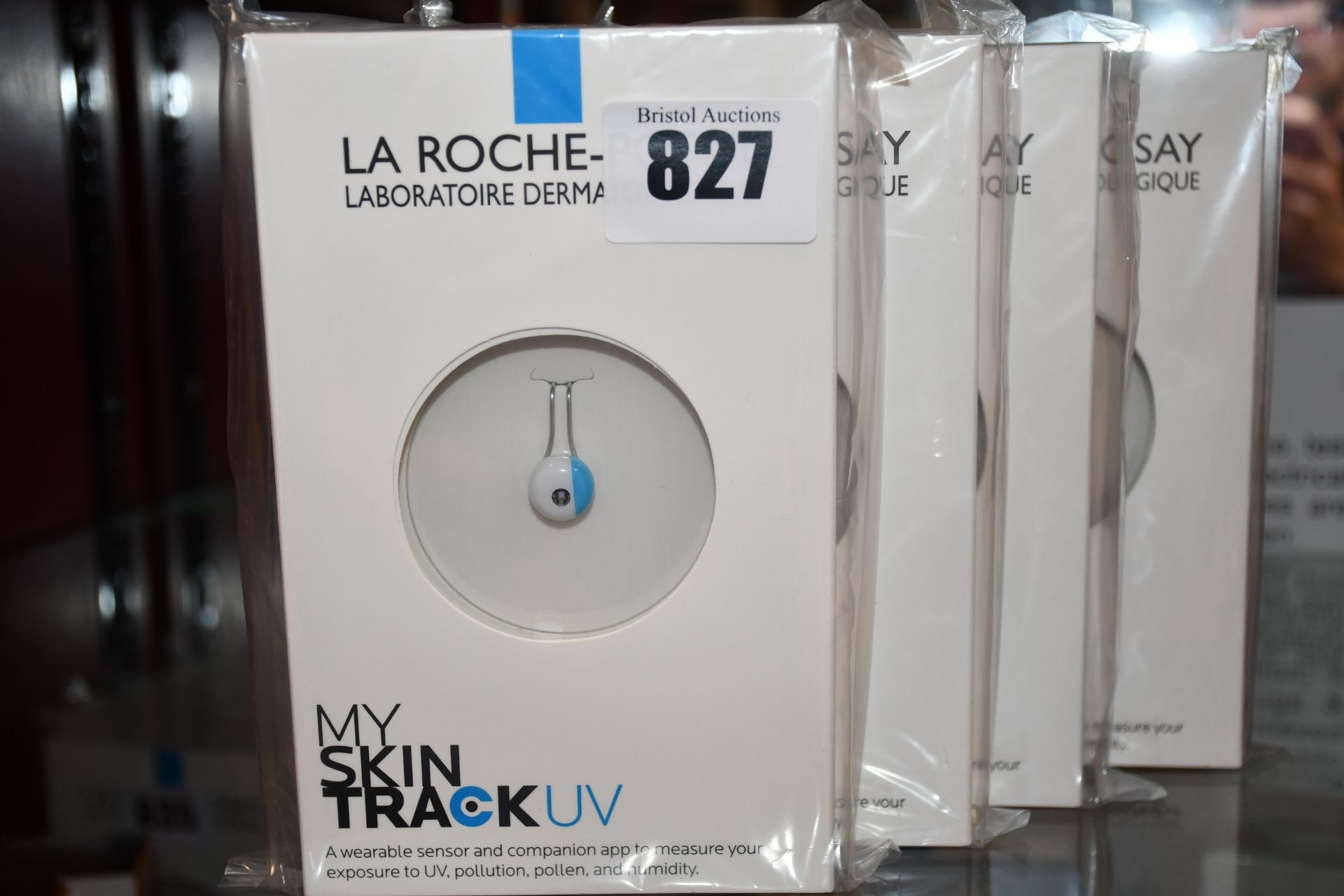 Four boxed as new La Roche-Posay My Skin Track UV Sensors.