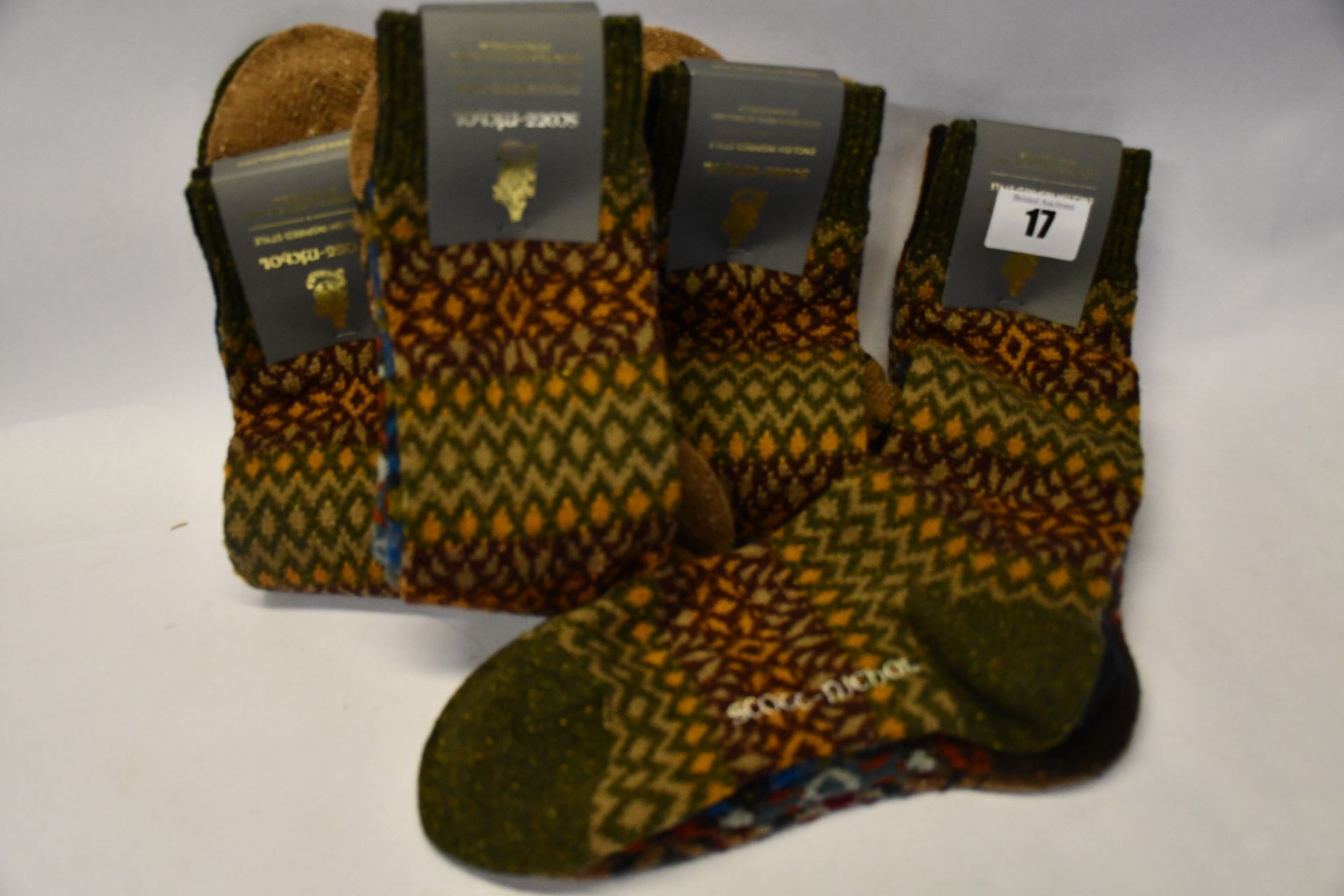 Eight pairs of as new Scott Nichol Fellcroft socks by Pantherella.