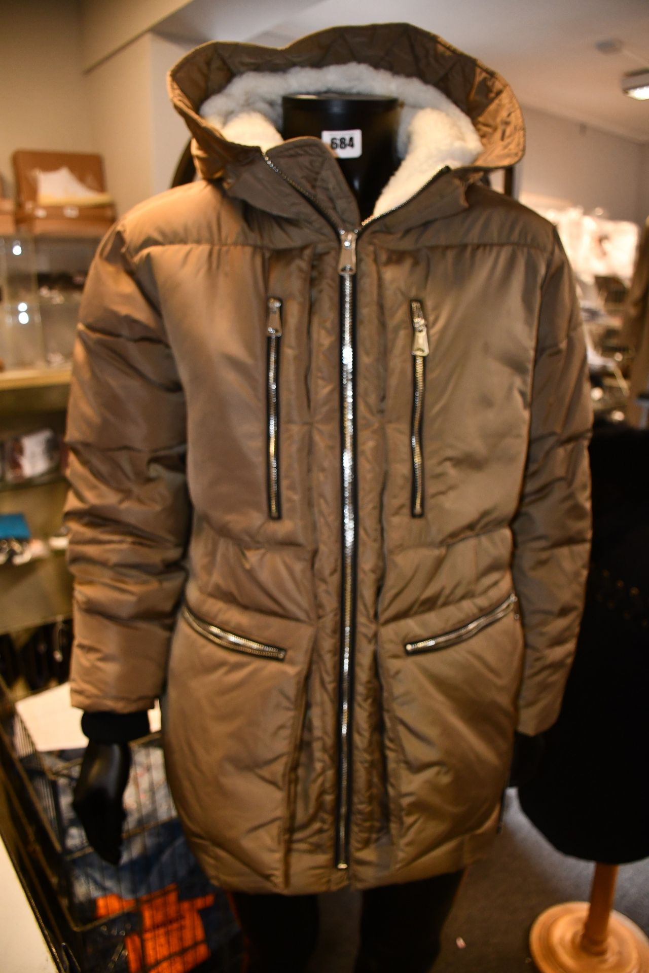 An as new Tommy Hilfiger wind resistant coat (S -RRP $350, small pen mark on arm).