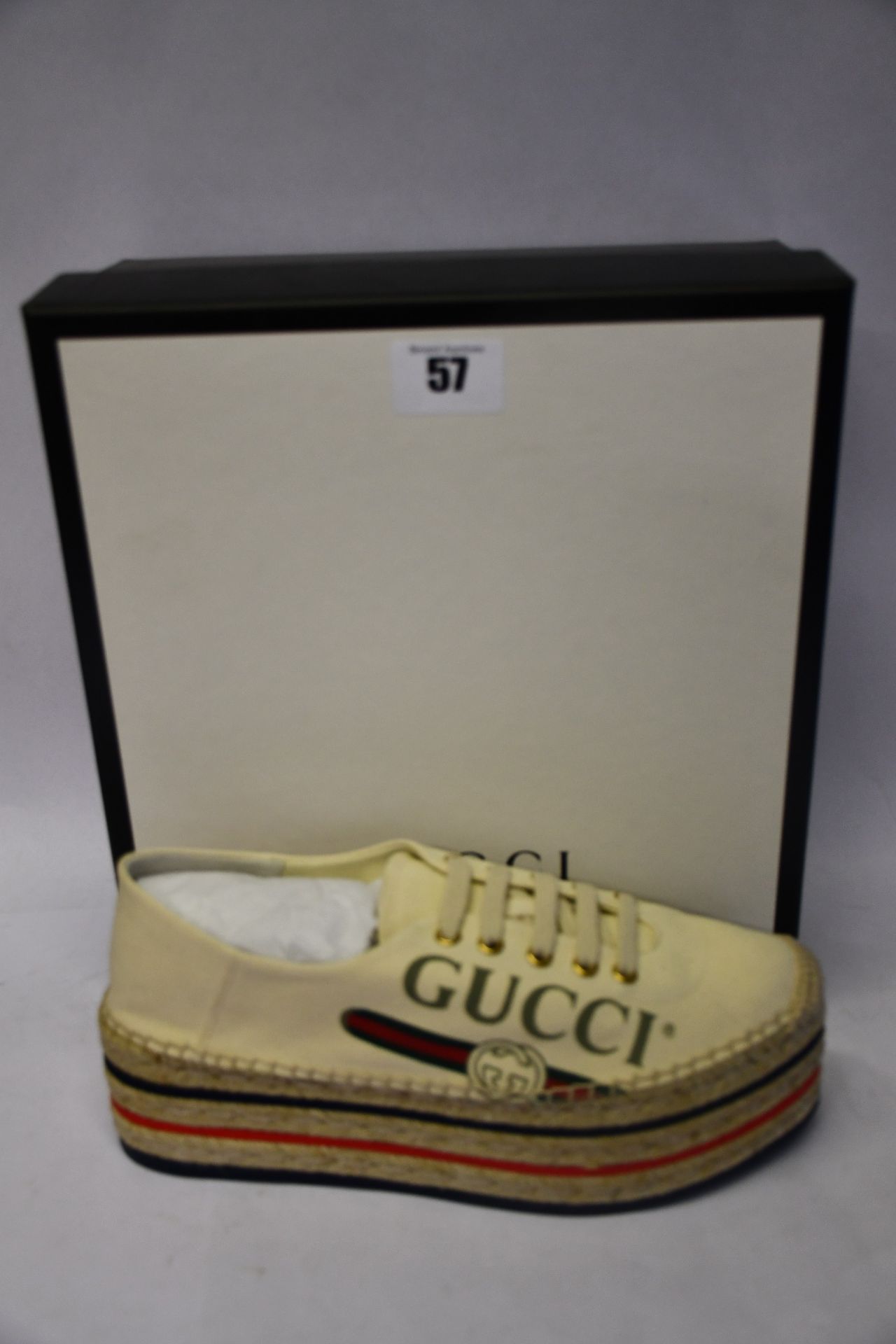 A pair of as new Gucci Sepang espadrilles (EU 39 - RRP €495).