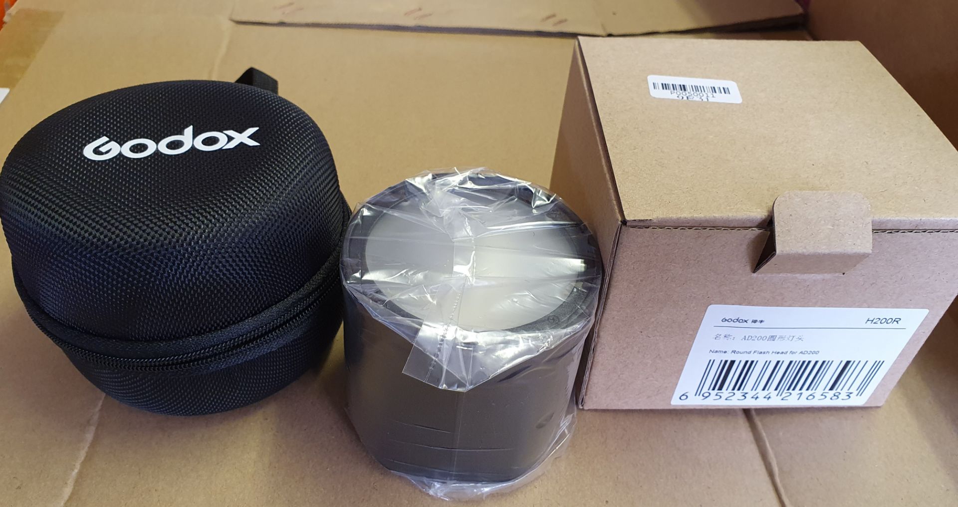 A boxed as new Godox H200R Round Flash Head for Godox AD200. RRP £72.