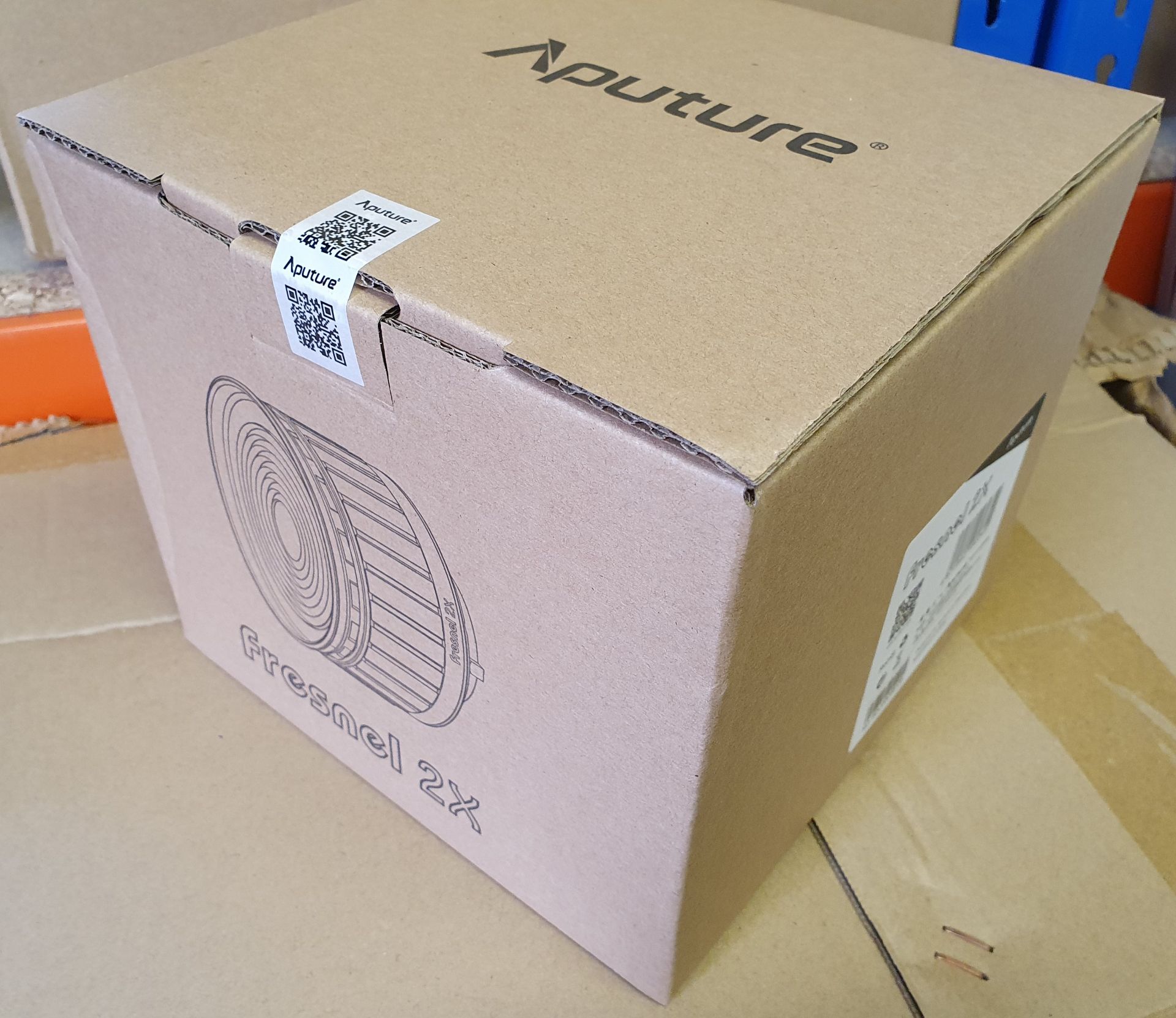 A boxed as new Aputure Fresnel 2X lighting lens. RRP £127.