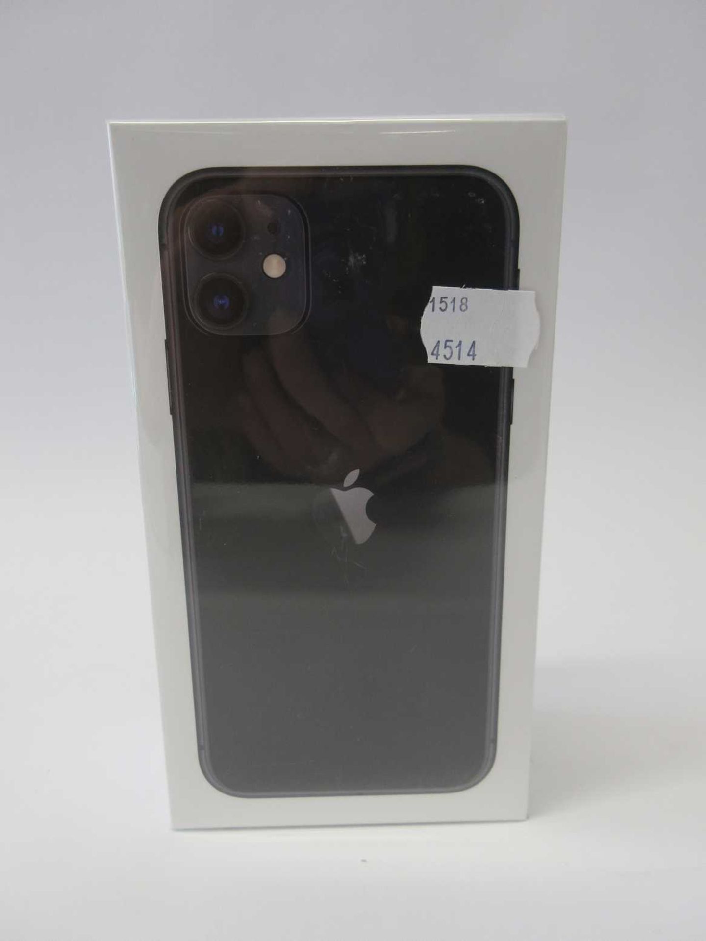 A brand new Apple iPhone 11 128GB in Black. A2221 Global model MWM02ZD/A. Carrier and SIM