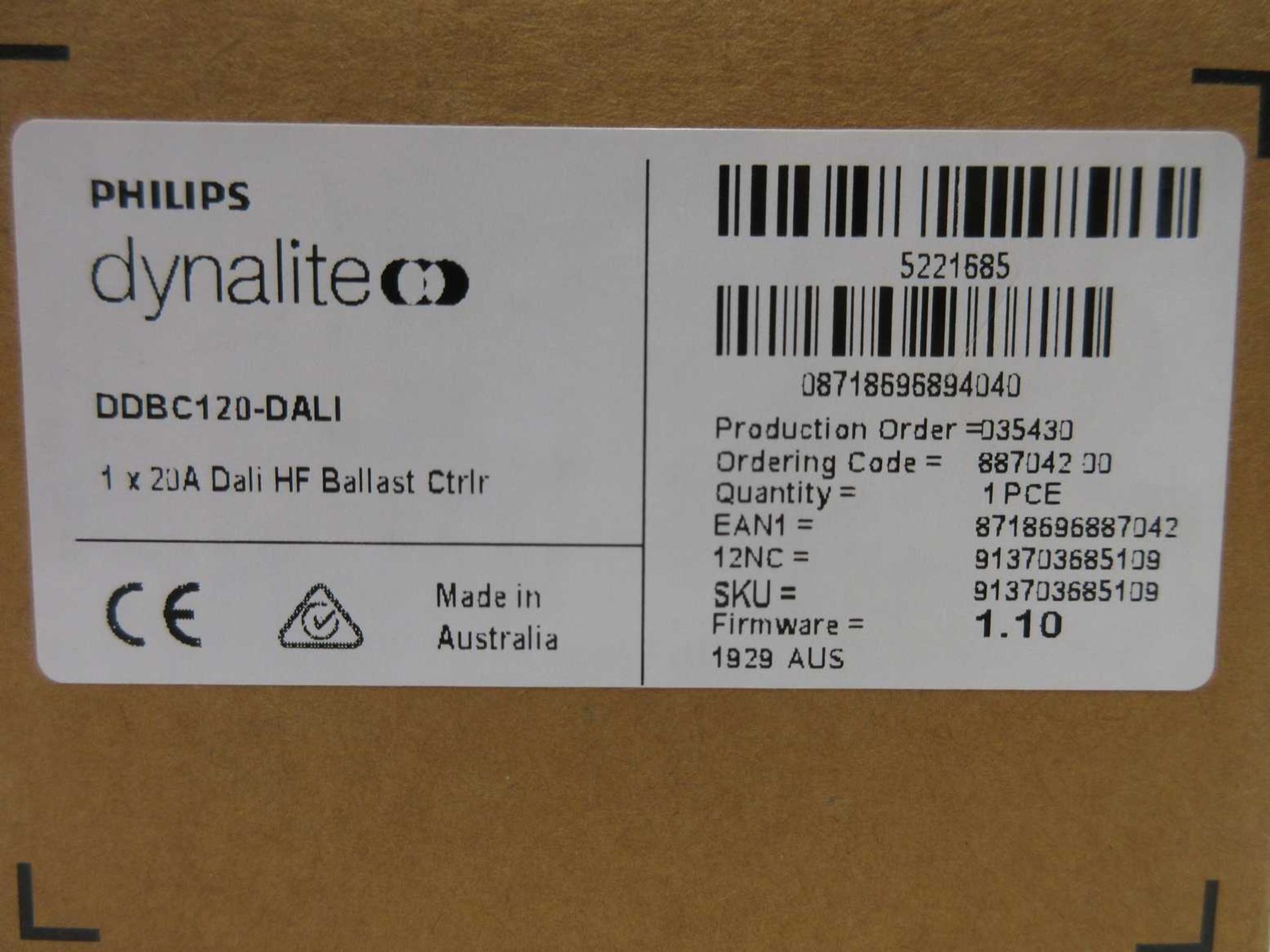 A boxed as new Philips Dynalite DDBC120-DALI MultiMaster DALI Driver Controller (20A Dali HF Ballast