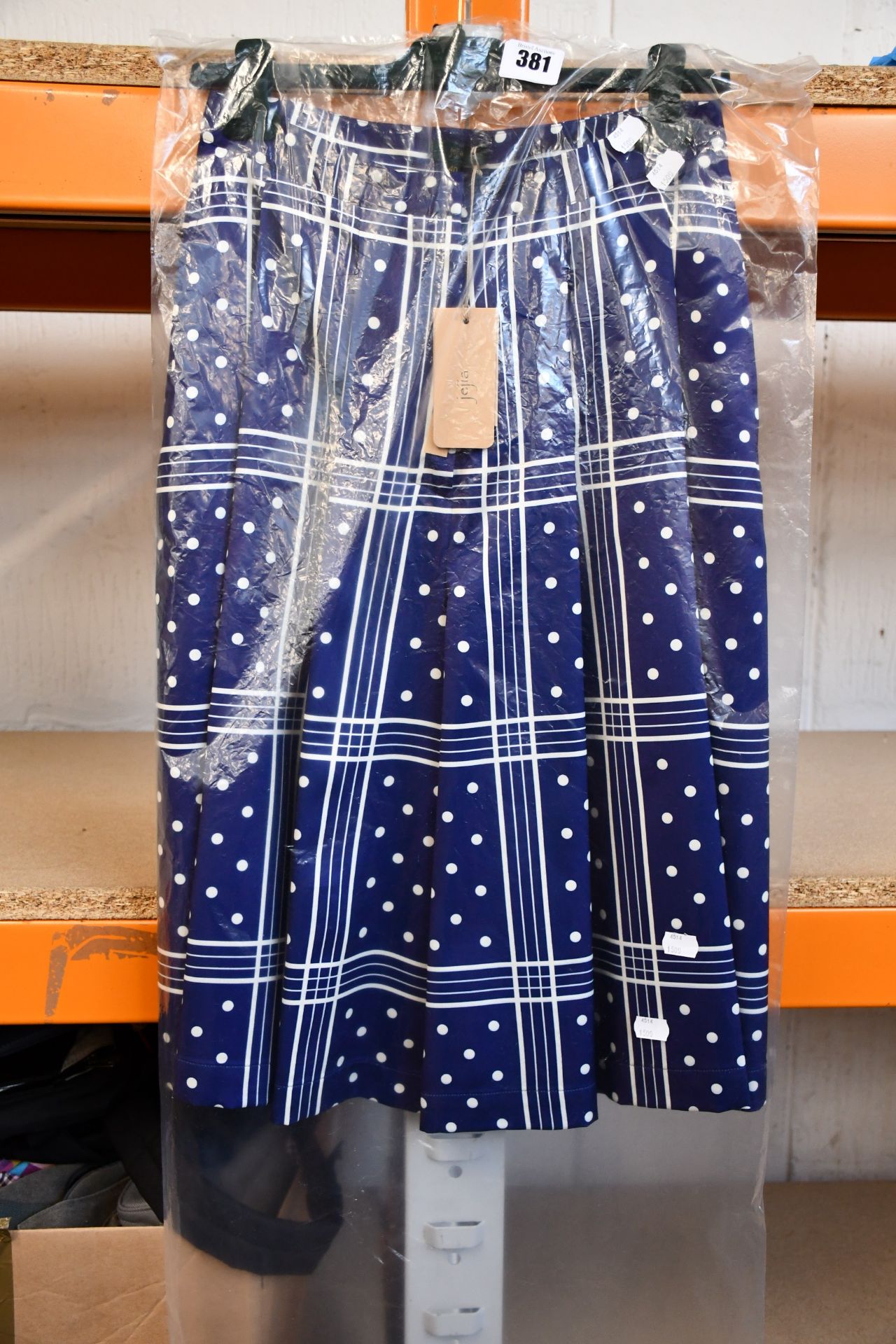 A pair of lady's as new Maison Jejia blue polka dot cropped trousers (40 - RRP £336).